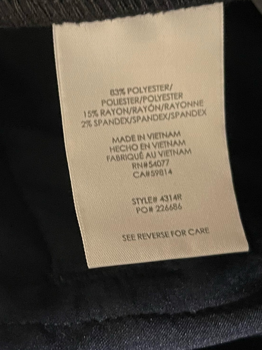 CAbi Ventura Navy Plaid Dress Pants Sz 6 - Picture 5 of 5